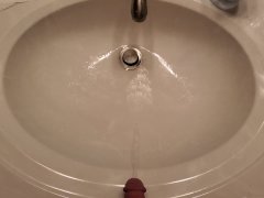 POV Hard Piss in Sink During House Party After Holding it in For So Long!