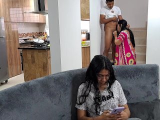 My Stepmother Sucks My Dick On The Stairs While My Stepsister Is Distracted