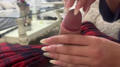 Sexy Long Fingernails Porn - Long Nails Handjob Porn Videos | Pornhub.com