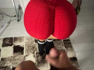 Stepsister Has a Sexy Ass While Looking for HerBra I Cumshot on Ass/CandyLuxxx