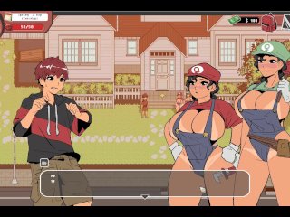 Spooky Milk Life [ Taboo Hentai GamePornPlay] Ep.4 Outdoor Threesome with the_Mario Sisters