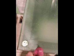 cumming on glass counter