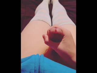 Pov: Horny Trans Girl Jerks Off And Cums
