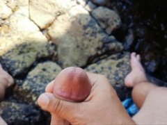 Cum on the beach!!
