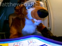 Matthew Fox gets stuck in the washing machine and fucked by a twink ( Fursuit / Furry / Mursuit )
