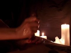 Wife give sensual handjob in candle light OnlyFans @theartofwillyandpaw