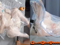 Vacuum bag fun with bizarre cream pie