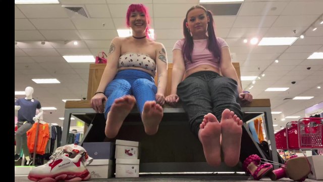 public shoe try on with milajoyce69