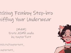 Catching Femboy Step-bro Sniffing Your Underwear || [yaoi asmr] [M4M] Erotic ASMR audio