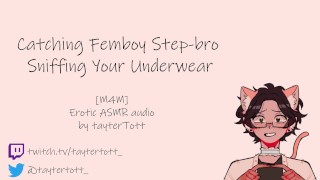 Catching Femboy Step-Bro Sniffing Your Underwear Yaoi Asmr M4M Erotic ASMR Audio