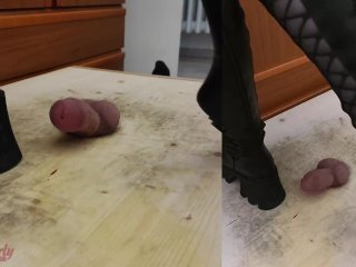 Chunky Aggressive Boots Hard Crushing Cock and Balls - CBT_Bootjob TrampleWith TamyStarly