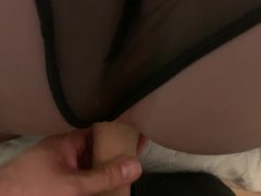 I fuck my Doll Victoria from behind on bed in sexy lingerie part 5