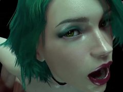 Hot Girl with Green Hair is getting Fucked from Behind | 3D Porn