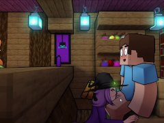 HornyCraft Step Witch is Sucking Cock While Steve Simping On Alex