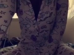 Pillow humping orgasm in my pjs!