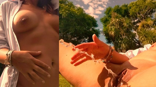 Video: I masturbate outdoors, I don't care that the neighbor spies on me and I squirt while he sees me