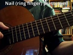 Why You Should Cut Your Nails Properly As a Guitarist (poorly cut nail vs semi-well cut)