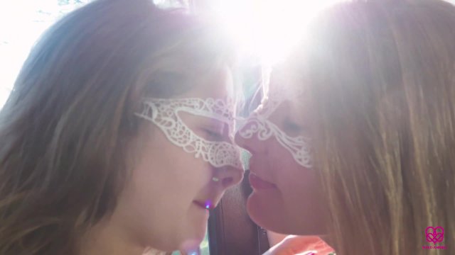 Lesbian kissing with love