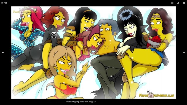 640px x 360px - The Simpsons MILF Titania has 3some Sex Porn Comic, Cartoon Porn Parody -  Pornhub.com