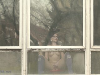 Jeny Smith Teasing the Strangers_Thru the_Window
