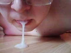 Boy eating his own cum Compilation
