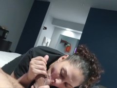 Latina Gives Stupid Fast dick suck(must see)