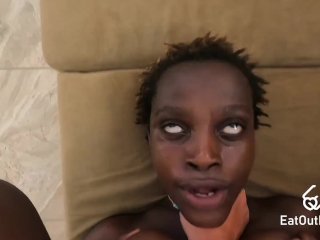 ANAL 24 Yo African BlackSlut Gracy Loves Taking White Dick_in Her Ass!