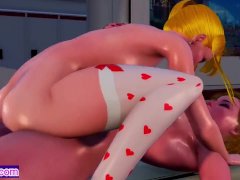 (4K) Futa girls with long penis strictly fuck each other to orgasm and cum inside |3D Hentai P159