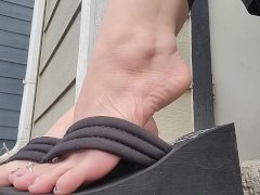 Goth feet in y2k Flip-Flops