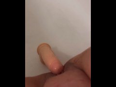 Cumming so hard I Pissed on my Dildo 💦Peeing in Tub