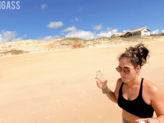 Drinking Pee on a Public_Beach in Brazil, Rio Grande Do Norte,3 Liters of Pee!!!4k