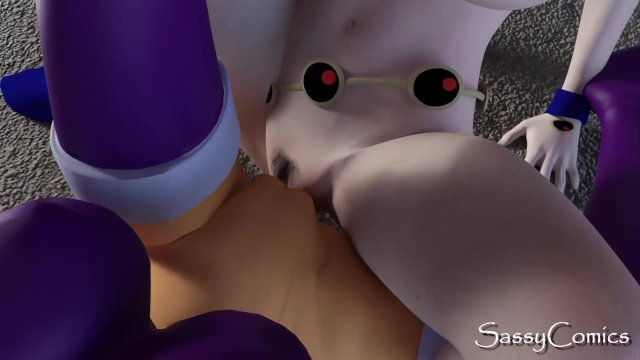 Titans - Raven X Starfire Lesbian Fuck in abandoned Factory - 3D Animation