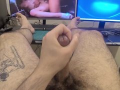Cumming to rough sex and a blowjob scene