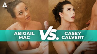 Abigail Mac Vs Casey Calvert In NURU MASSAGE MASSAGE BATTLE