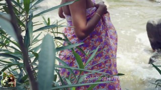 Sri Lankan Servant Fucks To Loku Madam While Bathing In The River Sex Xxx