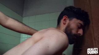 Bubble Butt Adonis Keeps Fucking Andy Against The Wall Until His Dick Became Really Hard