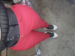 Testing My Red Rose Pants With My Inflated Legs, Feels Some Small