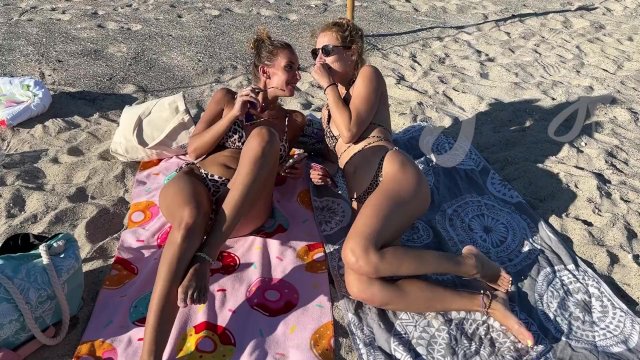 PUBLIC RISKY LUSH LESBIAN ORGASMS w SWEETBUNNY  LaraJuicy