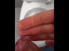 Edging Sperm at work toilet