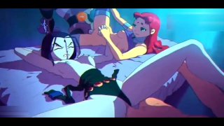Titans Robin Fucks Starfire X Raven Teen Titans Group Sex
