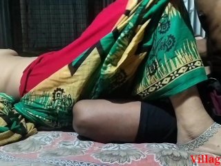 Beautiful Wife Fuck in Green Saree With Hushband Friend
