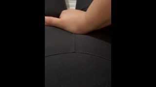 Softcore Having Fun In Her Cameltoe Leggings
