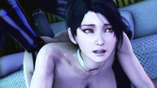 A Man Fucks A MOMIJI With His Monster Cock And Cums In Ass And Pussy 3D Animation Hard Porn