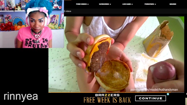 Pornhub Download: PORN REACTION!: Food fetish burger blowjob and ball  sucking