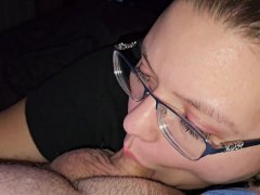 He grabs my hair and feeds me his cock taking control of me then fills my mouth with his cumm