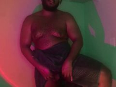 Real Black Daddy Strokes In Towel - Daddy Dame