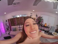 FuckPassVR - Sexy brunette Alexia Anders riding a football star's cock like a pro in Virtual Reality