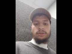 Snozzy boy spitting at himself and pissing on a toilet before shopping