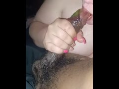 SEXY BBW GIVING MY BBC A FRUIT ROLL-UP BJ😈😨🤯