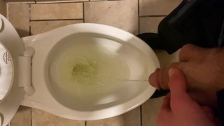 Public toilet urination